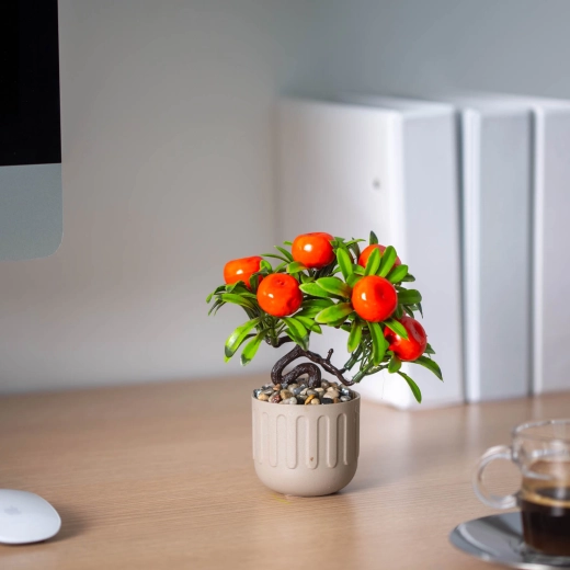 Artificial decorative plant with tropical fruit 18 × 18 cm - 1 piece