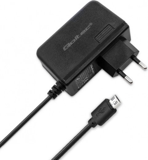 Polnilec Qoltec 15W z micro USB kablom