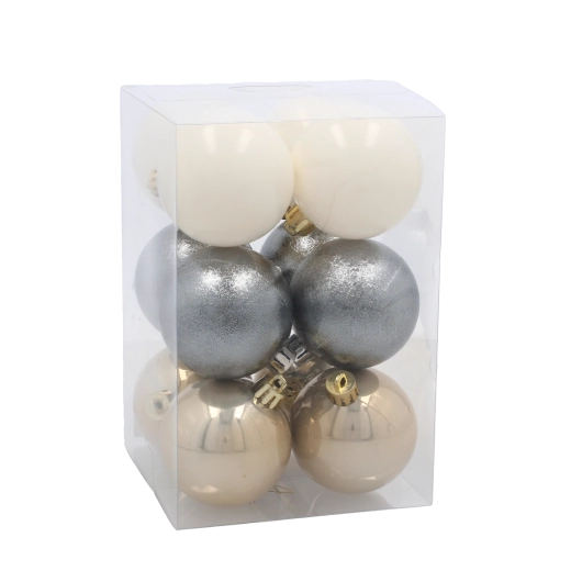 Harmonična paleta šampanjca, srebrne in bele