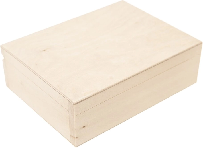 Lesena shranjevalna škatla bež 20 × 15 × 7 cm