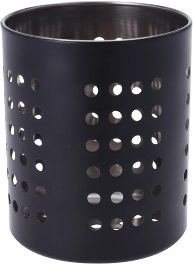 Odcejevalnik in stojalo za kuhinjski pribor iz nerjavnega jekla, črn