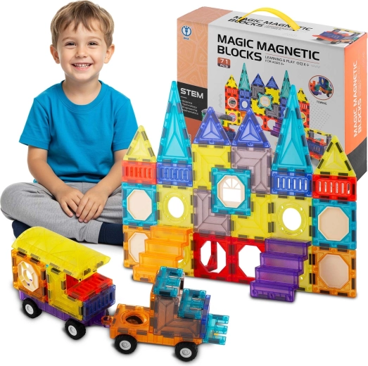 Ricokids Magnetic Construction Set, 71 Pieces