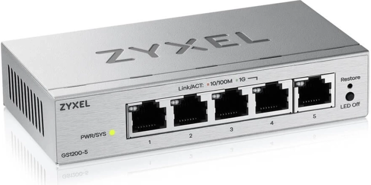 5-portno gigabitno spletno upravljano stikalo GS1200v3