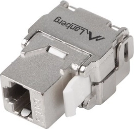 Tool-free RJ45 Cat6 FTP keystone module 180° - 1 piece