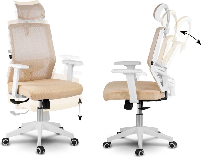 Gugalni mehanizem z blokado in tekoče nastavljanje višine