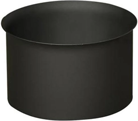 Dimniška stenska tuljava 120 mm, debelina 1,5 mm, črna