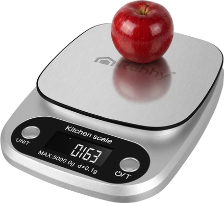 Ruhhy digitalna kuhinjska tehtnica 5 kg (0,1 g) iz nerjavečega jekla