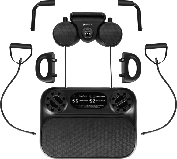 Multifunkcijska vadbena deska za sklece in trebuh z elastikami HMS DBP01