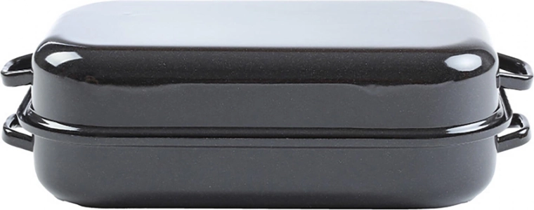 Emajliran pekač s pokrovom 35 × 24 cm, gladka površina