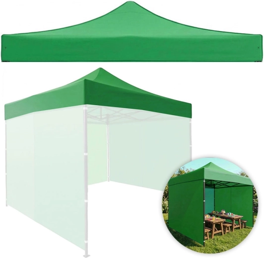 strešna ponjava 3 × 3 m za vrtni paviljon, 420D PVC, zelena, MultiGarden