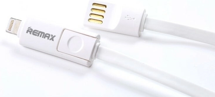 Remax polnilni kabel micro USB z Lightning adapterjem 1,2 m bel