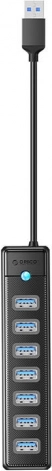 Orico adapter USB hub 7x USB 3.0 (črn)