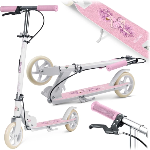Otroški zložljivi skiro RICOKIDS Kodi balerina, kolesa 145 mm, ročna in nožna zavora