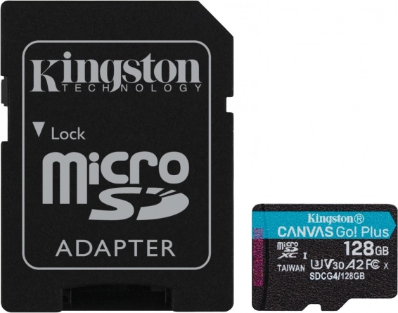 MicroSD kartica 128 GB Kingston Canvas Go! Plus A2 U3 V30 z adapterjem