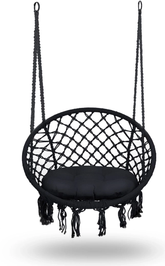 Comfortable seating with a wide seat and cushion