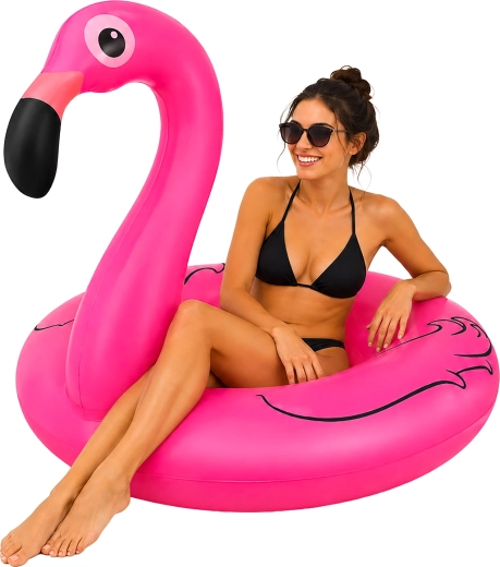 Inflatable flamingo swim ring 102 cm Trizand
