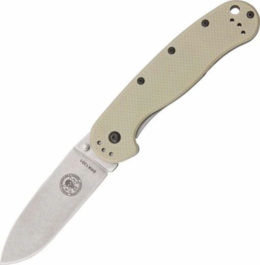 ESEE Avispa Desert Tan – žepni outdoor nož 8,9 cm, satin, rjav, FRN