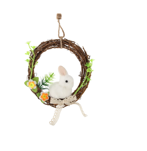 Prisrčen zajček kot osrednji poudarek dekoracije