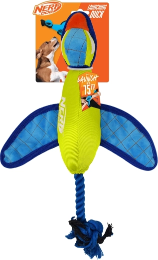 Nerf Dog najlonska prinašalna raca s šumečimi krili 42 cm