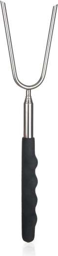 Teleskopska nerjavna vilica za pečenje s PVC ročajem 24–86 cm