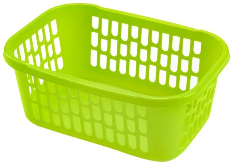 Plastična shranjevalna košara HEIDRUN 39 × 28 × 16 cm, mešanica barv