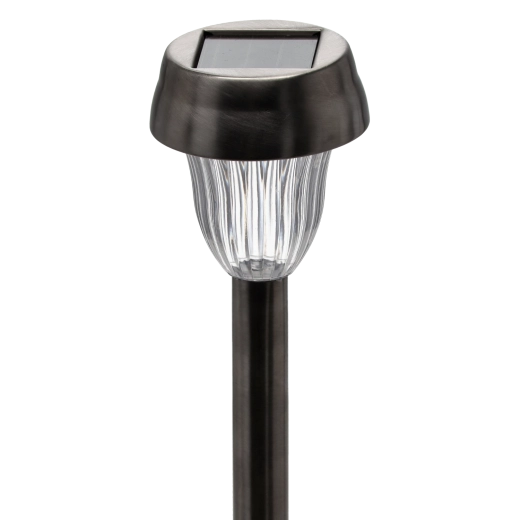 Solarna vrtna svetilka MINO 36 cm, hladno bela, nerjaveče jeklo