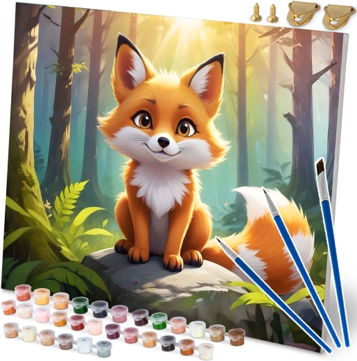 Slikanje po številkah 40 × 50 cm – lisica MASSIDO