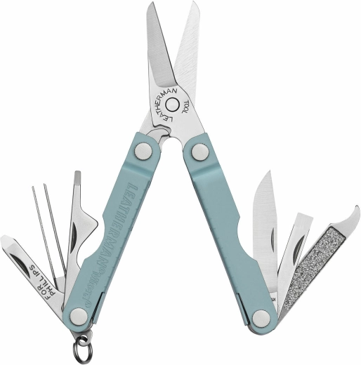 Leatherman Micra Arctic – kompaktno večnamensko orodje 10v1, nerjavno jeklo, modro-siva