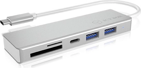 ICY BOX USB‑C hub s 3 vrati USB in čitalnikom kartic