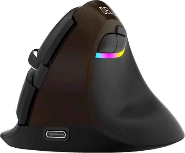 Ergonomska vertikalna miška Delux m618 mini jet (bluetooth/2,4 ghz, usb-c)