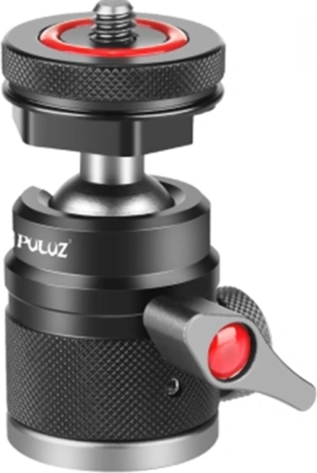 Kroglasta glava PULUZ iz aluminijeve zlitine z nosilcem za cold shoe – 1 kos