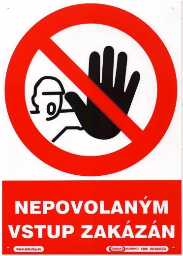 Varnostna tabla Vstop nepooblaščenim prepovedan A4 plast