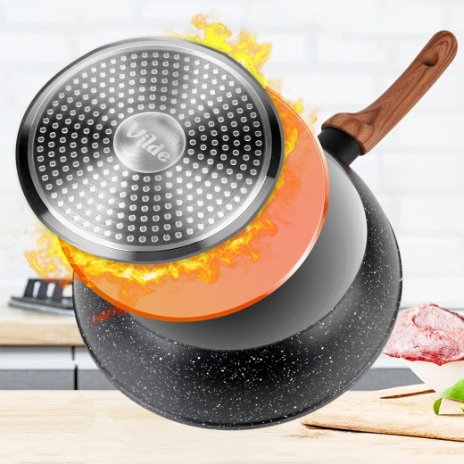 Neprijemljiva granitna površina za kuhanje z minimalno maščobo