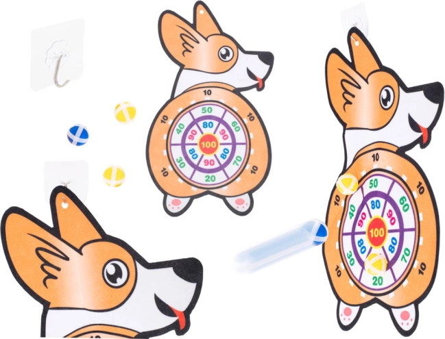 Otroška igra Corgi tarča s suhim kroglicami