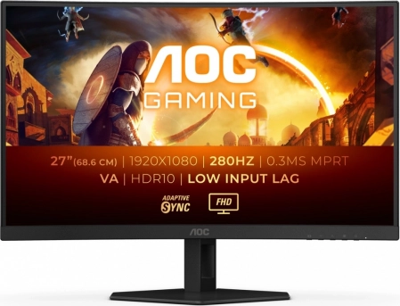 Ukrivljen monitor 27 palcev 280Hz