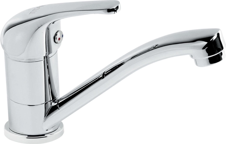 Stenska kuhinjska armatura TITANIA IRIS, izliv 150 mm, krom