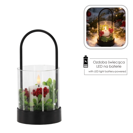 Topla bela LED svetloba s 3D plamenom