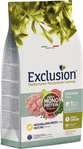 Exclusion Monoprotein Mature piščanec za srednje in velike pasme, 3 kg
