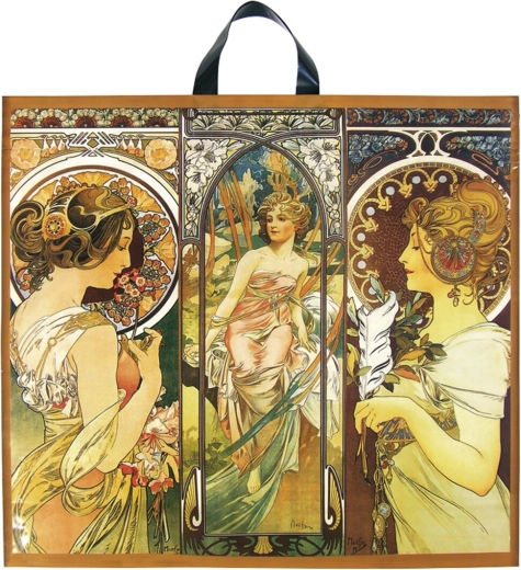 Torba iz umetne mase z motivom Alfonsa Muche 55 × 50 cm