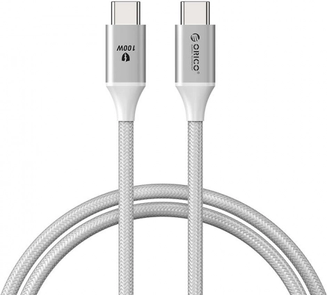 Orico USB‑C na USB‑C polnilni kabel 100 W, bel