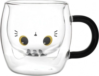 Termo kozarec z dvojno steno mačka 250 ml
