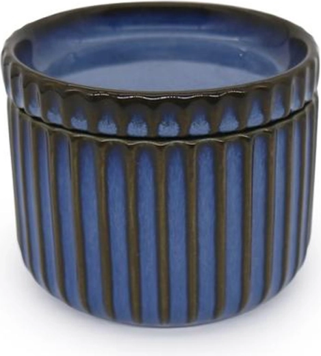 Kamnita skledica s pokrovom TORO 400 ml modra