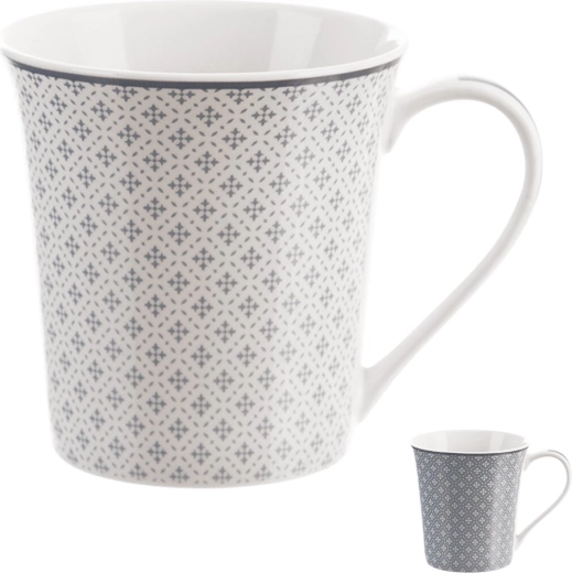 Porcelanasta skodelica z dekorjem 0,4 l (mix)