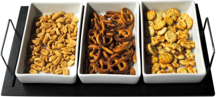 Postrežni set skledic s pladnjem TORO, pravokotna