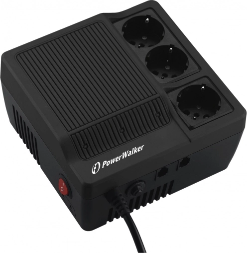 Stabilizator napetosti POWERWALKER 600 VA z AVR in LED, 3 vtičnice