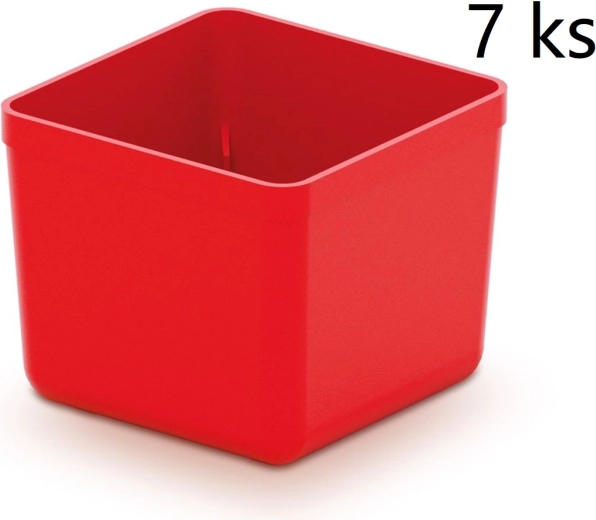 Set 7 plastičnih škatel za orodje Unite Box, rdeče, 55 × 55 × 165 mm