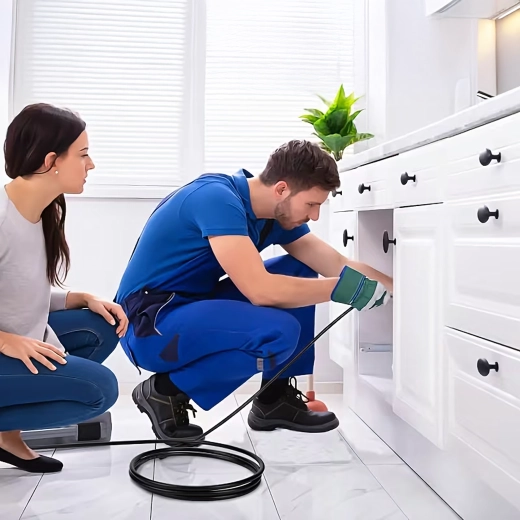 Čistilna cev za odtoke in kanalizacijo 20 m z adapterji za visokotlačne čistilnike