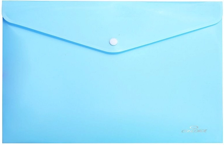 Mape z gumbom A4 v pastelno modri barvi