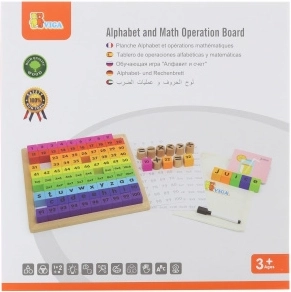 Viga matematična operativna tabla s črkami, številkami in znaki