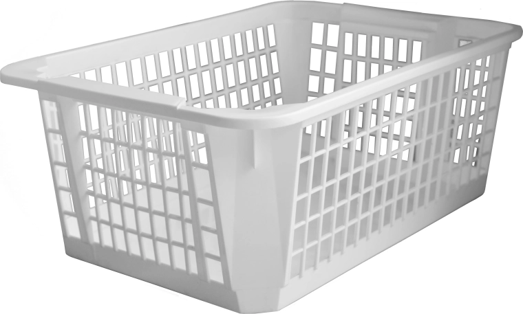 Zložljiva plastična košara 36 x 26 x 14 cm – Bela